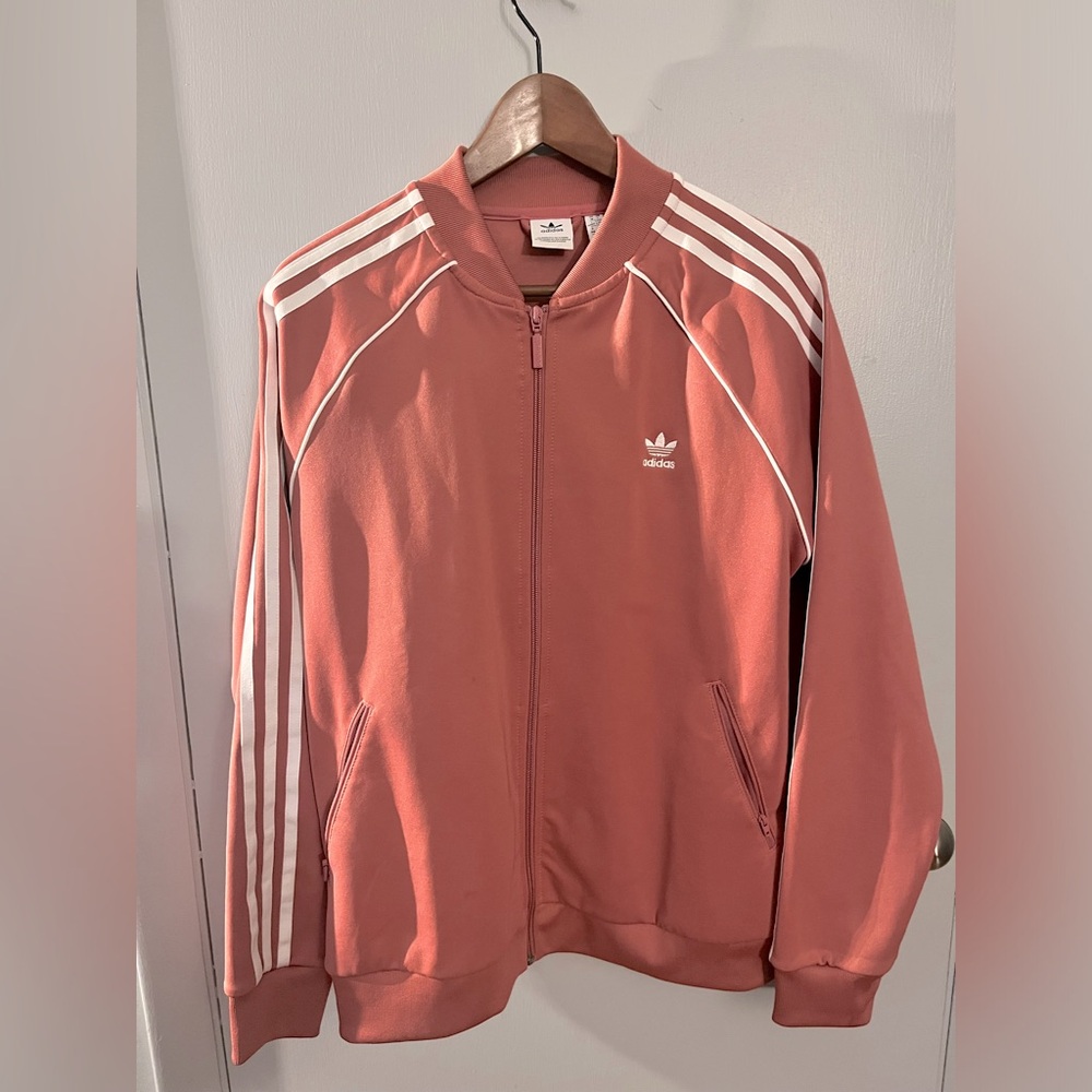 Adidas Zip-up Jacket Dusty Rose Pink. Women’s size Large.